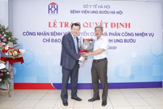 BỆNH VIỆN UNG BƯỚU HÀ NỘI NHẬN QUYẾT ĐỊNH CỦA BỘ Y TẾ CÔNG NHẬN BỆNH VIỆN TUYẾN CUỐI VÀ PHÂN CÔNG NHIỆM VỤ CHỈ ĐẠO TUYẾN VỀ CHUYÊN MÔN KỸ THUẬT CHUYÊN NGÀNH UNG BƯỚU